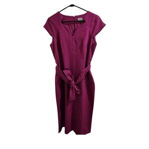 Kasper Purple Dress with Belt